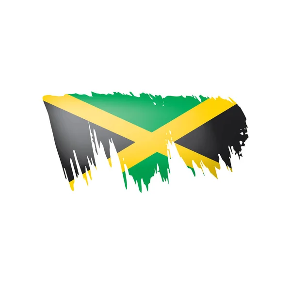 Jamaica zászló, vektor illusztráció fehér alapon. — Stock Vector