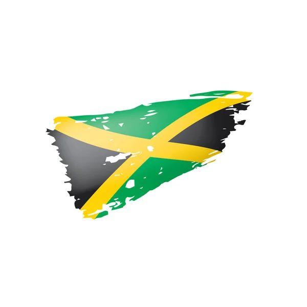 ジャマイカの国旗白い背景のベクトルイラスト. — ストックベクタ