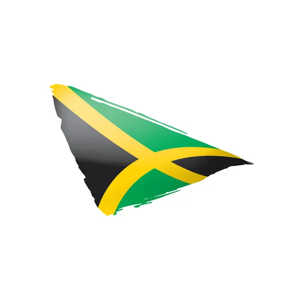 Jamaica flagga, vektor illustration på en vit bakgrund. — Stock vektor