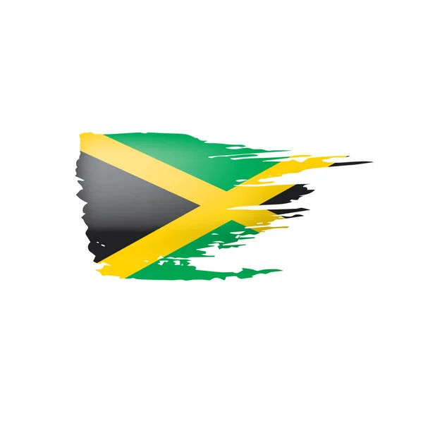 Bandeira da Jamaica, ilustração vetorial sobre um fundo branco . — Vetor de Stock