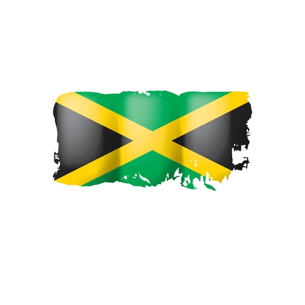 Drapeau Jamaïque, illustration vectorielle sur fond blanc. — Image vectorielle