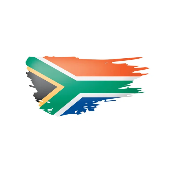 Bandera de Sudáfrica, ilustración vectorial sobre fondo blanco. — Vector de stock
