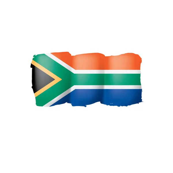 Bandera de Sudáfrica, ilustración vectorial sobre fondo blanco. — Vector de stock
