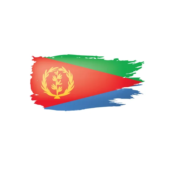 Bandera de Eritrea, ilustración vectorial sobre fondo blanco . — Archivo Imágenes Vectoriales