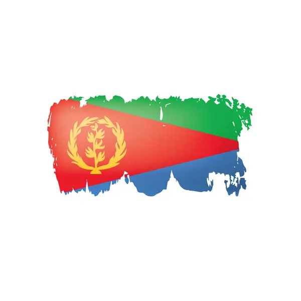 Eritrea flag, vector illustration on a white background. — Stock Vector