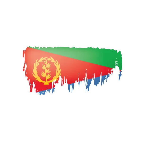 Флаг Эритреи, векторная иллюстрация на белом фоне . — стоковый вектор