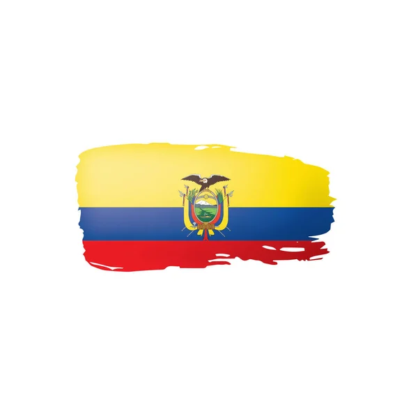 Ecuador flag, vector illustration on a white background. — Stock Vector