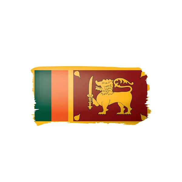 スリランカの旗、白い背景のベクトルイラスト. — ストックベクタ