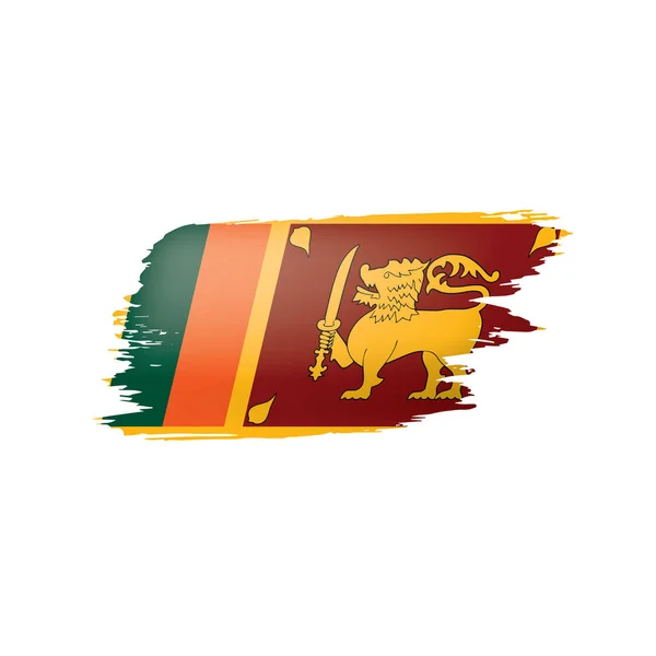 Flaga Sri Lanki, ilustracja wektora na białym tle. — Wektor stockowy