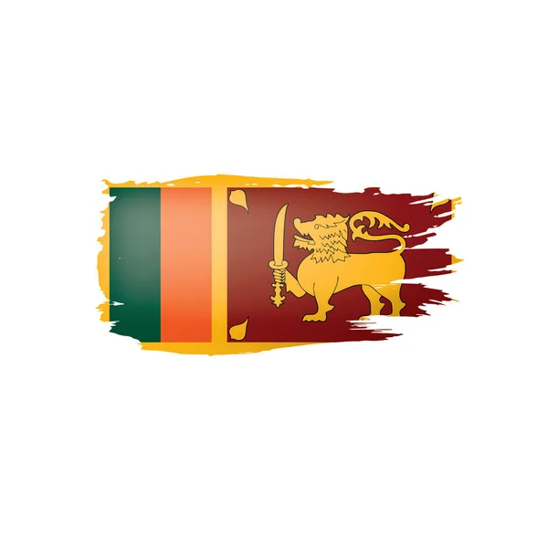 Sri Lanka flagga, vektor illustration på en vit bakgrund. — Stock vektor