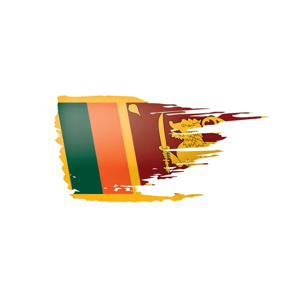 Sri Lanka flagga, vektor illustration på en vit bakgrund. — Stock vektor