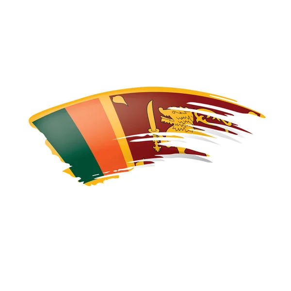 Bandera de Sri Lanka, ilustración vectorial sobre fondo blanco. — Vector de stock