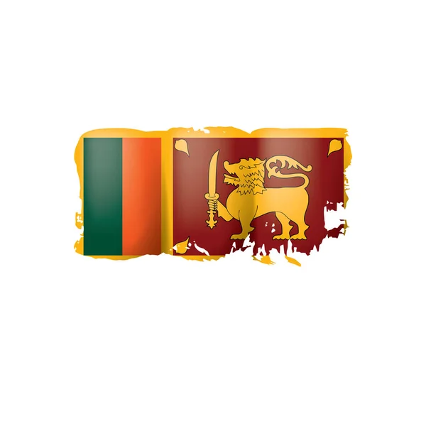 スリランカの旗、白い背景のベクトルイラスト. — ストックベクタ
