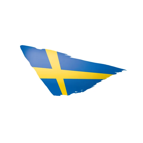 Σημαία Σουηδία, εικονογράφηση διάνυσμα σε λευκό φόντο. — Διανυσματικό Αρχείο