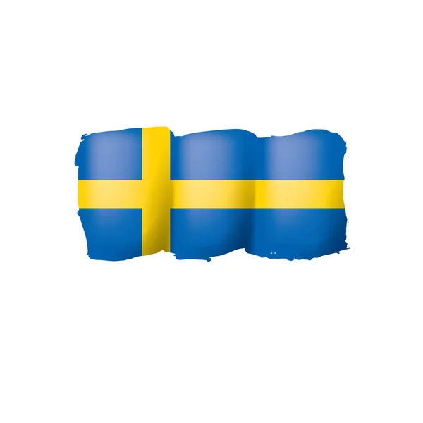 Sweden flag, vector illustration on a white background. — Stock Vector