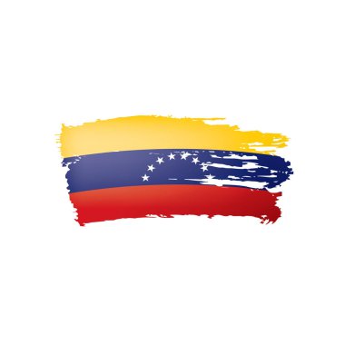 Venezuela bayrak, beyaz bir arka plan üzerinde vektör çizim.