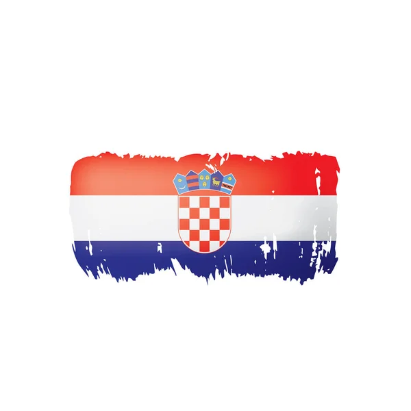 Σημαία Κροατία, εικονογράφηση διάνυσμα σε λευκό φόντο. — Διανυσματικό Αρχείο