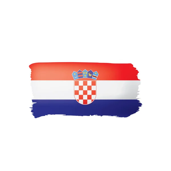 克罗地亚旗子, 矢量例证在白色背景. — 图库矢量图片