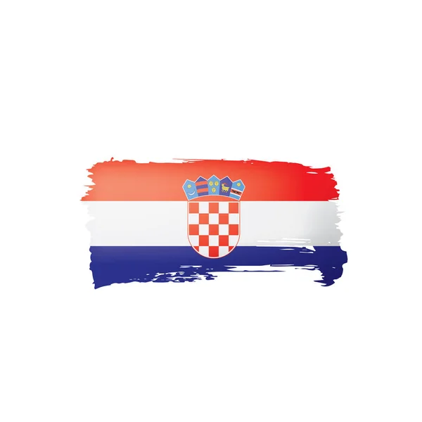 Drapeau de la Croatie, illustration vectorielle sur fond blanc . — Image vectorielle