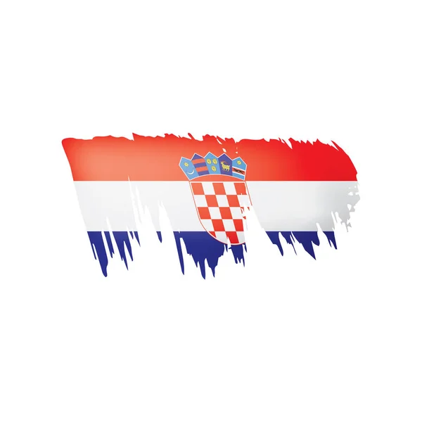 Drapeau de la Croatie, illustration vectorielle sur fond blanc . — Image vectorielle