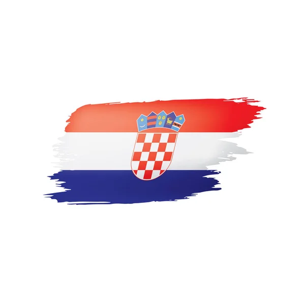 Drapeau de la Croatie, illustration vectorielle sur fond blanc . — Image vectorielle