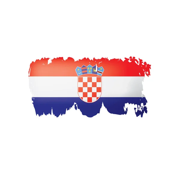 Drapeau de la Croatie, illustration vectorielle sur fond blanc . — Image vectorielle