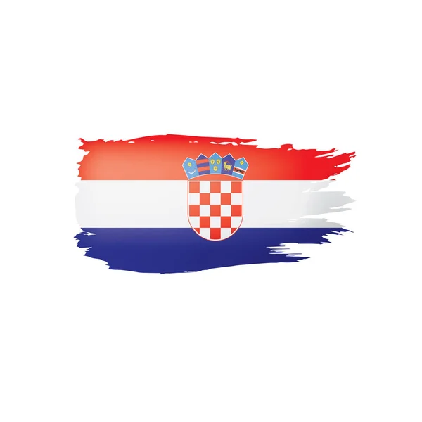 Vlag van Kroatië, vectorillustratie op een witte achtergrond. — Stockvector