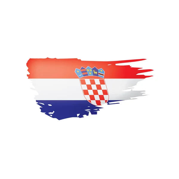 Drapeau de la Croatie, illustration vectorielle sur fond blanc . — Image vectorielle