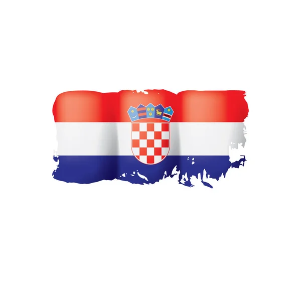 Drapeau de la Croatie, illustration vectorielle sur fond blanc . — Image vectorielle