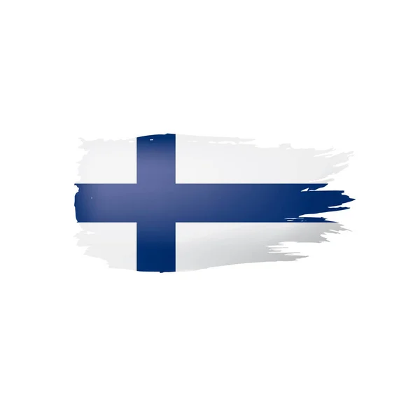 Vlag van Finland, vectorillustratie op een witte achtergrond. — Stockvector