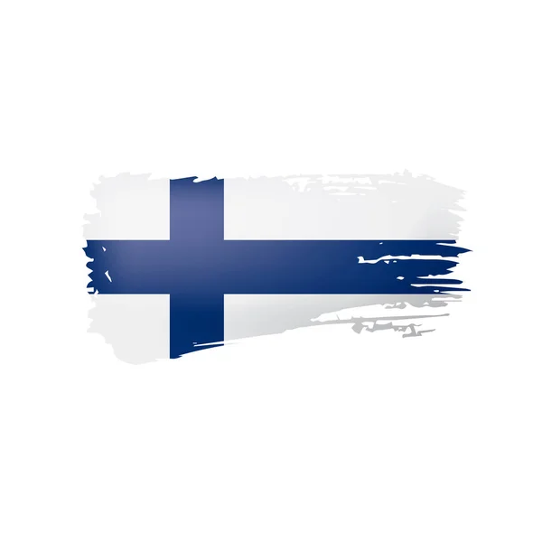 Finlandia bandiera, illustrazione vettoriale su sfondo bianco . — Vettoriale Stock