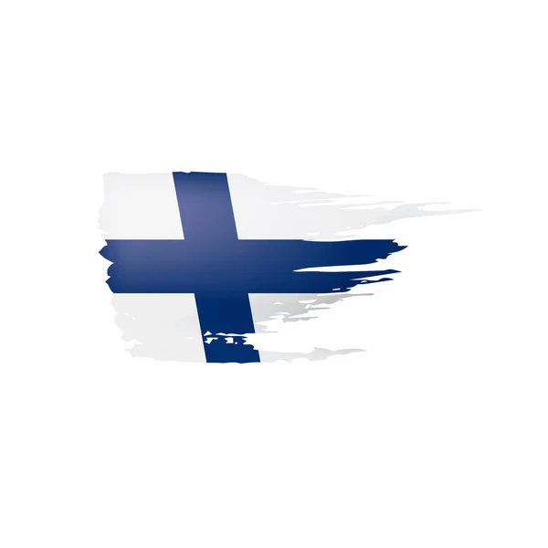 Drapeau Finlande, illustration vectorielle sur fond blanc . — Image vectorielle