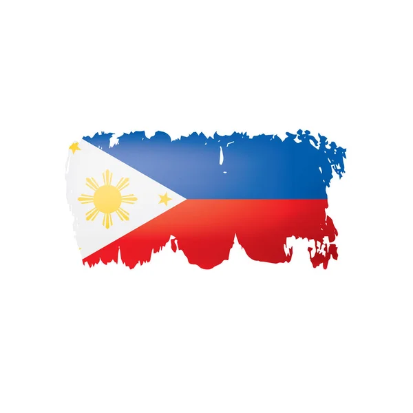 Bandera de Filipinas, ilustración vectorial sobre fondo blanco . — Vector de stock