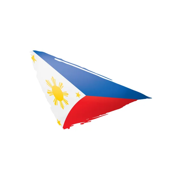 De vlag van de Filipijnen, vectorillustratie op een witte achtergrond. — Stockvector