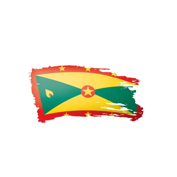 Flaga Grenady, wektor ilustracja na białym tle. — Wektor stockowy