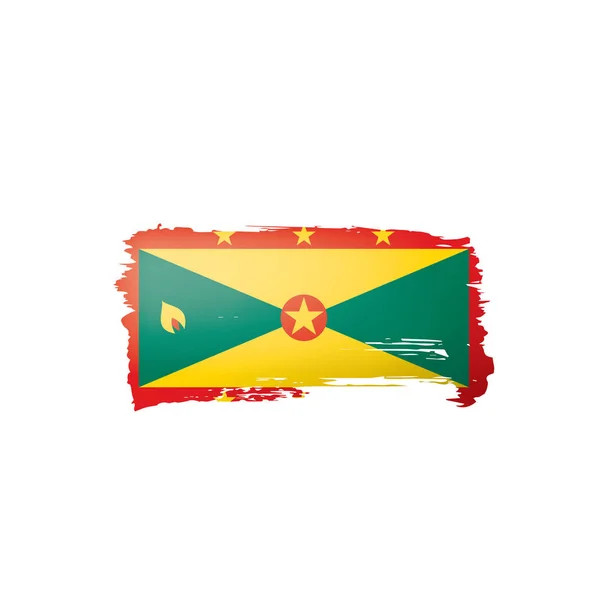 Bandeira de Granada, ilustração vetorial sobre um fundo branco . —  Vetores de Stock