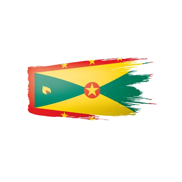 Flaga Grenady, wektor ilustracja na białym tle. — Wektor stockowy