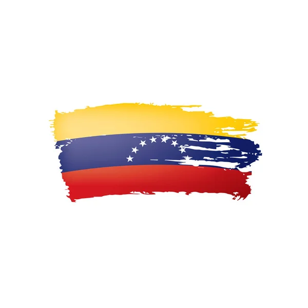 Vlag van Venezuela, vectorillustratie op een witte achtergrond. — Stockvector