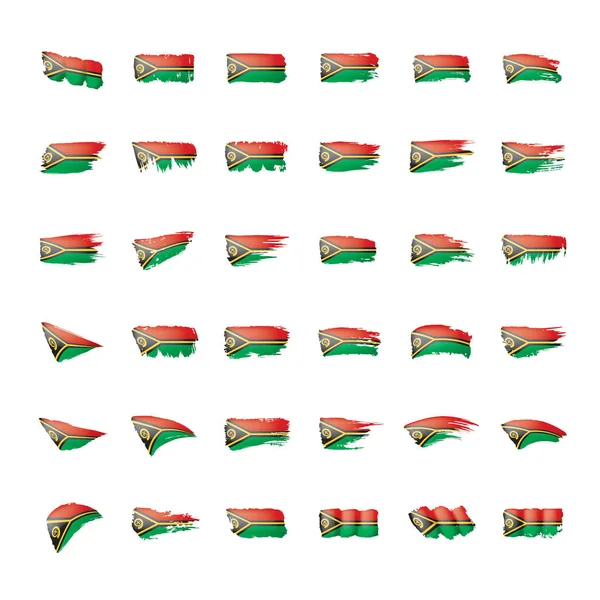 Σημαία Vanuatu, διανυσματική απεικόνιση σε λευκό φόντο. — Διανυσματικό Αρχείο