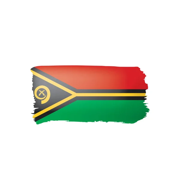 Vanuatu vlag, vector illustratie op een witte achtergrond. — Stockvector