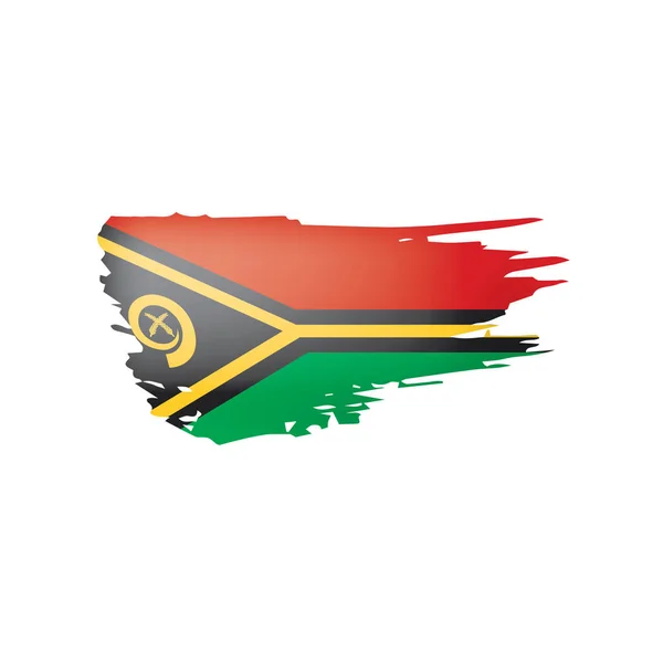 Vanuatu bayrağı, beyaz arkaplanda vektör çizimi. — Stok Vektör