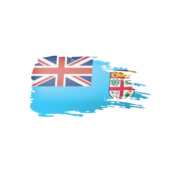 Σημαία των Φίτζι, εικονογράφηση διάνυσμα σε λευκό φόντο. — Διανυσματικό Αρχείο