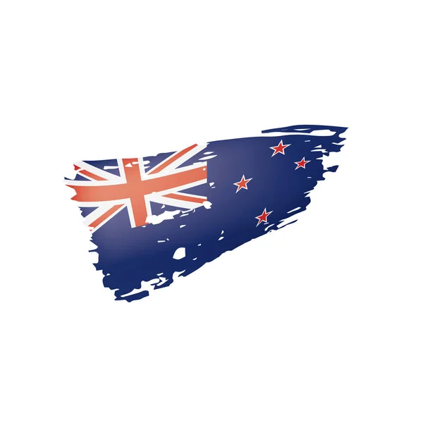 Új-zélandi zászló, vektor illusztráció fehér alapon. — Stock Vector