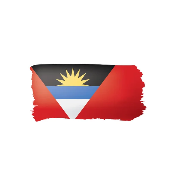 Bandera de Antigua y Barbuda, ilustración vectorial sobre fondo blanco — Vector de stock