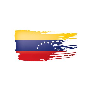 Venezuela bayrak, beyaz bir arka plan üzerinde vektör çizim.