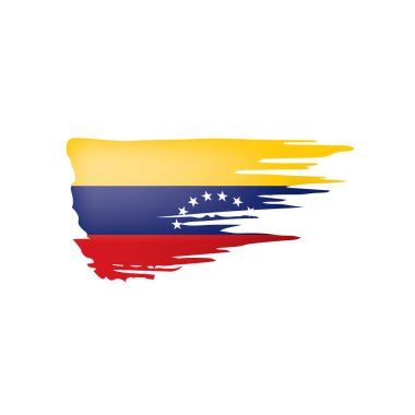 Venezuela bayrak, beyaz bir arka plan üzerinde vektör çizim.