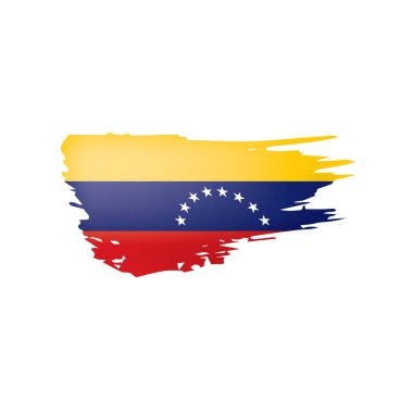Venezuela bayrak, beyaz bir arka plan üzerinde vektör çizim.