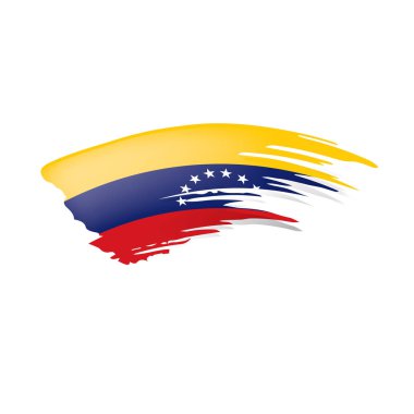 Venezuela bayrak, beyaz bir arka plan üzerinde vektör çizim.