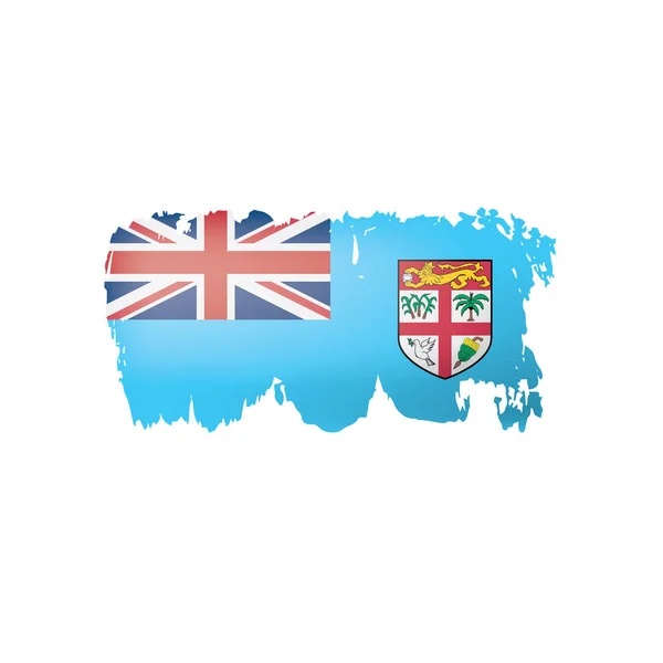 Bandera de Fiji, ilustración vectorial sobre fondo blanco . — Vector de stock