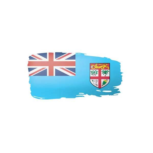 Bandera de Fiji, ilustración vectorial sobre fondo blanco . — Archivo Imágenes Vectoriales
